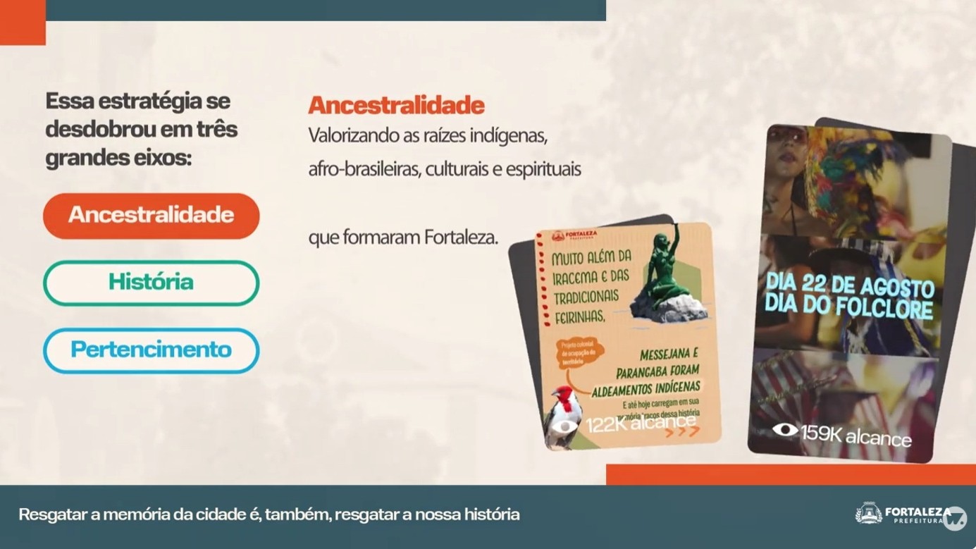 print da tela do YouTube com a apresentação das redes sociais da Prefeitura